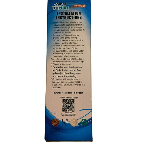 Golden Icepure Refrigerator Water Filter RWF0900A Replacement NSF Certified - Picture 2 of 4